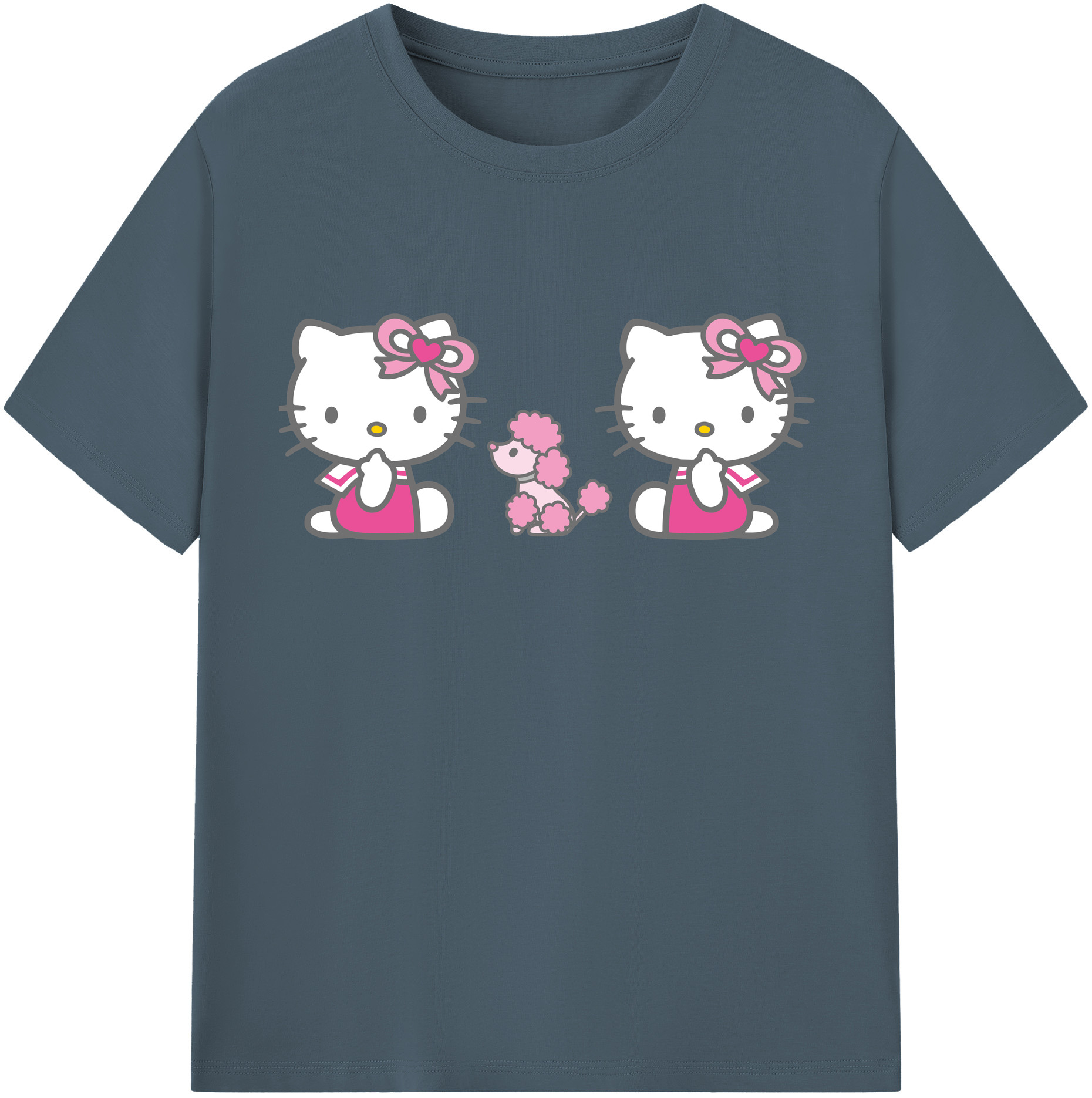 （画像用） Hello Kitty ハローキティ 綿100％半袖Tシャツ（フロントプリント）
